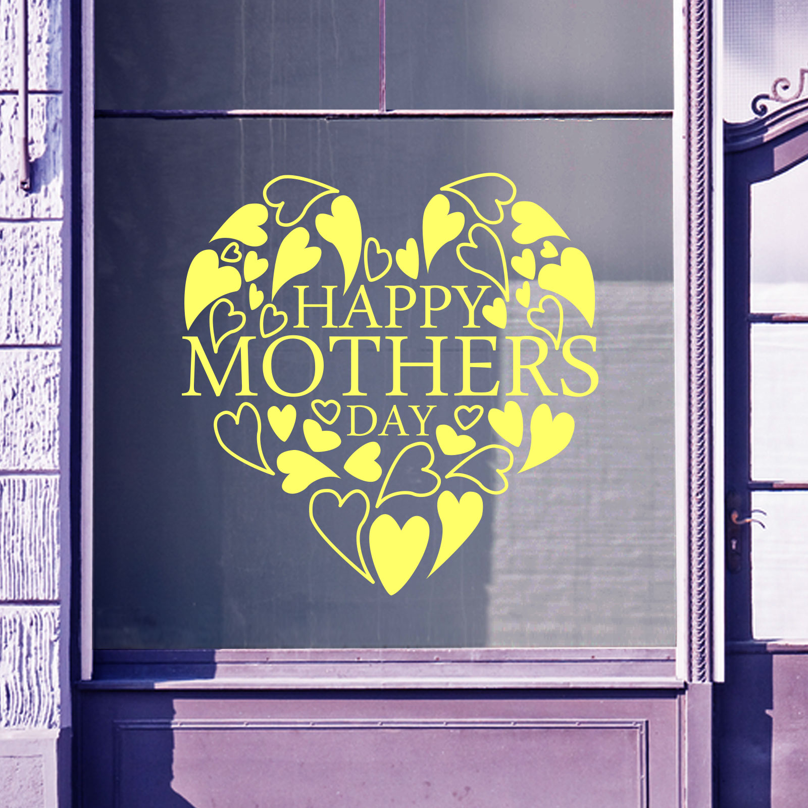 Happy Mothers Day Wall & Window Stickers Mother Decals Shop Window